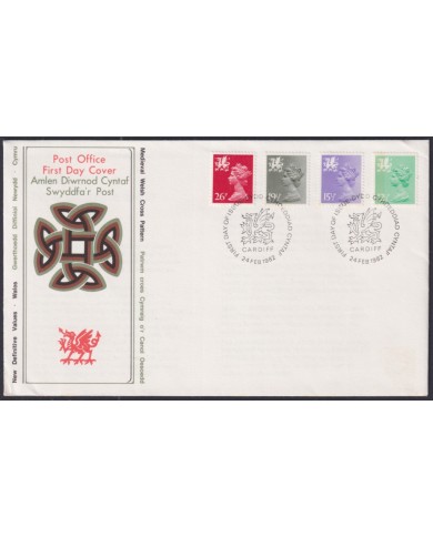 F-EX51356 UK ENGLAND FDC EDINBURGH 1982 WALLES NEW MACHIN DEFINITIVE VALUE.