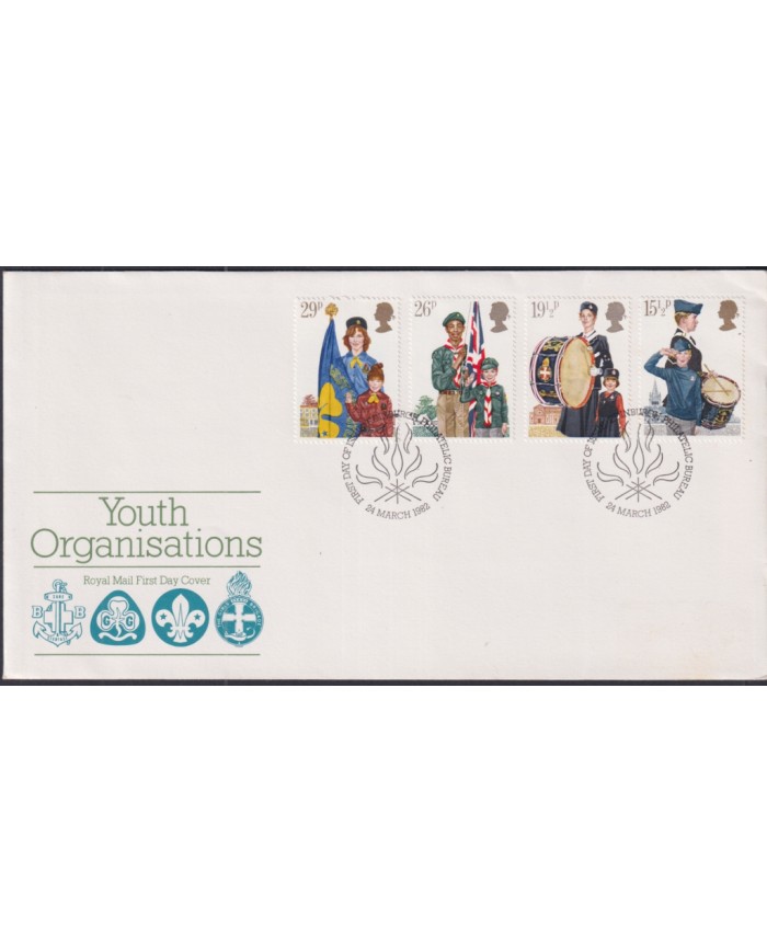 F-EX51357 UK ENGLAND FDC EDINBURGH 1982 YOUTH ORGANIZATION BOYS SCOUT.