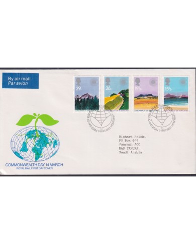 F-EX51366 UK ENGLAND FDC EDINBURGH 1983 COMMOWEALTH DAY ART PAINTING.