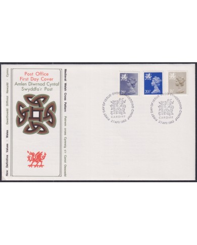 F-EX51370 UK ENGLAND FDC EDINBURGH 1983 WALLES NEW MACHIN DEFINITIVE VALUE.