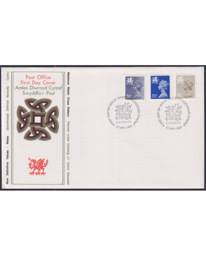 F-EX51370 UK ENGLAND FDC EDINBURGH 1983 WALLES NEW MACHIN DEFINITIVE VALUE.