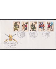 F-EX51372 UK ENGLAND FDC EDINBURGH 1983 BRITISH ARMY COSTUMES UNIFORM