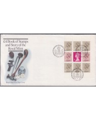 F-EX51373 UK ENGLAND FDC EDINBURGH 1983 STORY ROYAL MINT NEW MACHIN DEFINITIVE VALUE.