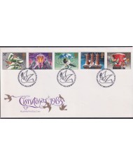 F-EX51375 UK ENGLAND FDC EDINBURGH 1983 CHRISTMAS NAVIDAD DRAWING.