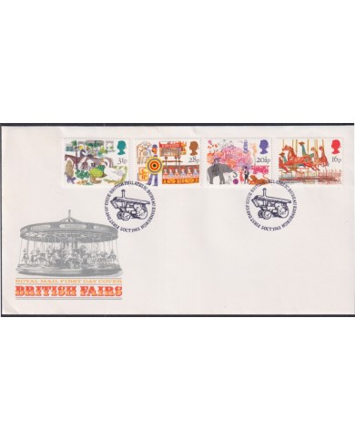 F-EX51376 UK ENGLAND FDC EDINBURGH 1983 FAIR & CIRCUS DRAWING CLOWNS.