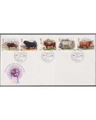 F-EX51377 UK ENGLAND FDC EDINBURGH 1983 CATTLE COW CAO BULL.