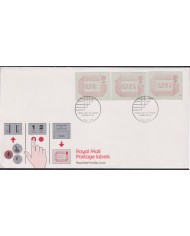 F-EX51380 UK ENGLAND FDC CAMBRIDGE 1984 POSTAGE LEBELS ATM.