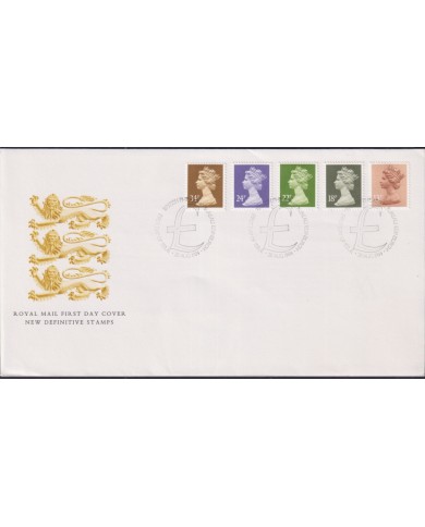 F-EX51387 UK ENGLAND FDC EDINBURGH 1984 NEW MACHIN DEFINITIVE VALUE.