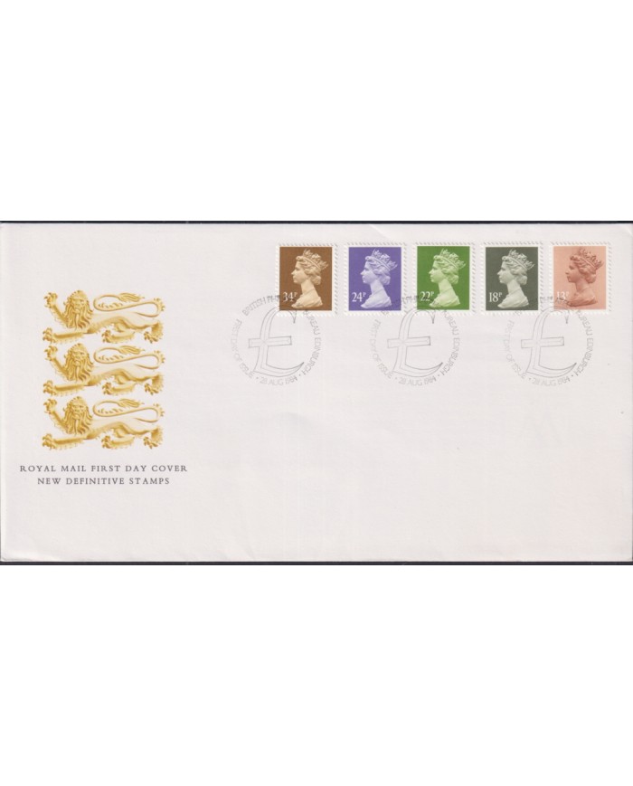 F-EX51387 UK ENGLAND FDC EDINBURGH 1984 NEW MACHIN DEFINITIVE VALUE.