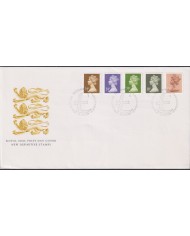F-EX51387 UK ENGLAND FDC EDINBURGH 1984 NEW MACHIN DEFINITIVE VALUE.