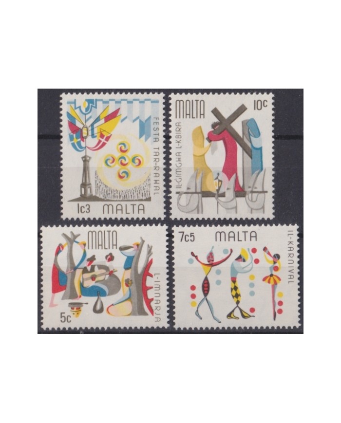 F-EX48356 MALTA MNH 1976 FOLKLORE FESTIVAL.