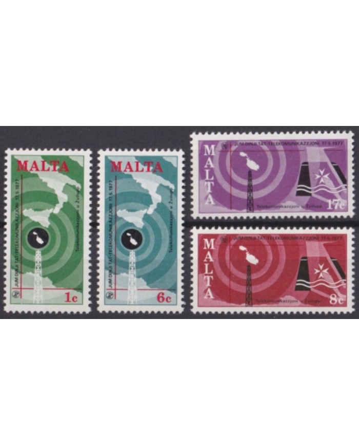 F-EX48354 MALTA MNH 1977 TELECOMMUNICATION DAY.