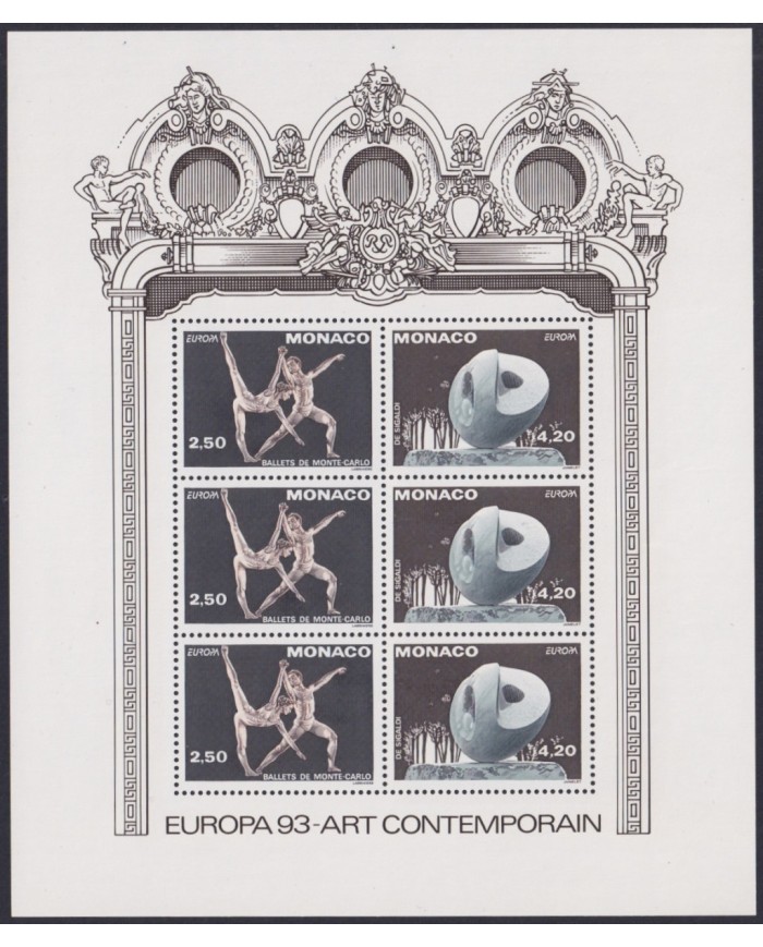 F-EX48011 MONACO MNH 1993 EUROPA CEPT CONTEMPORARY ART DANCE ARTIST.