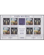 F-EX48012 MOLDOVA MOLDAVIA MNH 1993 EUROPA CEPT ART PAINTING.