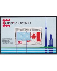 F-EX53666 MICRONESIA MNH 1987 CAPEX PHILATELIC EXPO ARCHITECTURE.
