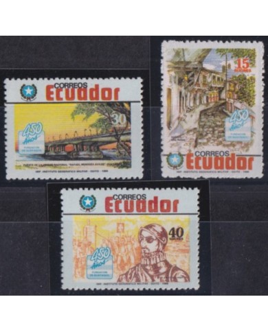 F-EX53274 ECUADOR MNH 1988 450th ANNIV OF GUAYAQUIL.