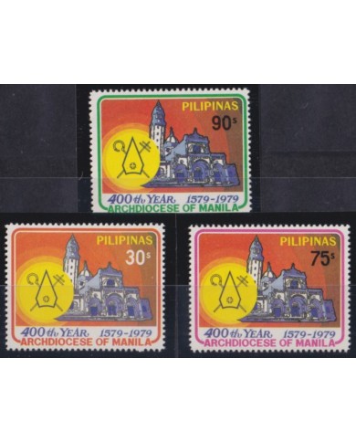 F-EX53244 PHILIPPINES MNH 1971 400th ANNIV FUNDATION OF MANILA ARCHEDIOCESE.