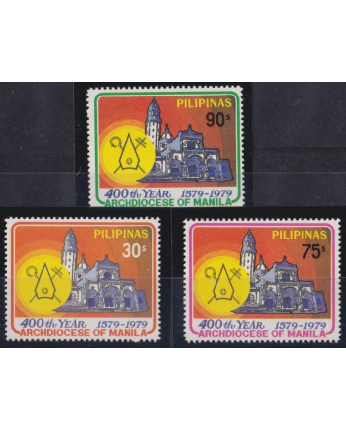 F-EX53244 PHILIPPINES MNH 1971 400th ANNIV FUNDATION OF MANILA ARCHEDIOCESE.