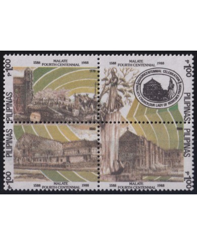 F-EX53250 PHILIPPINES MNH 1988 400th ANNIV MALATE CITY.
