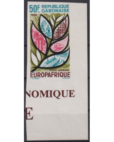 F-EX53718 GABON MNH 1966 EUROPAFRIQUE IMPERFORATED.