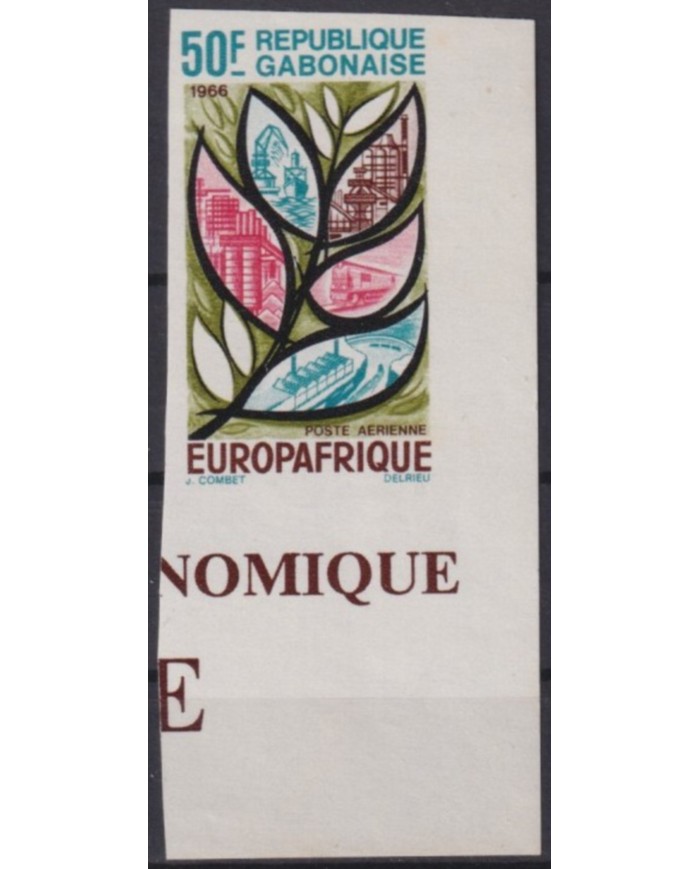 F-EX53718 GABON MNH 1966 EUROPAFRIQUE IMPERFORATED.
