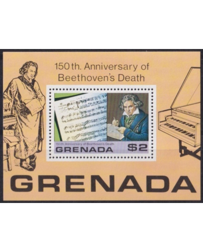 F-EX53456 GRENADA MNH 1978 150th ANNIV DEATH BEETHOVEN CLASSIC MUSIC.