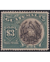 F-EX53423 GUATEMALA 1918 3$ BIRD QUETZAL.
