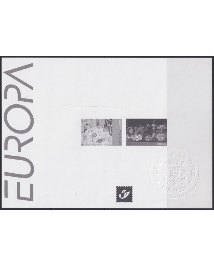F-EX53157 BELGIUM 2005 EUROPA BLACK PROOF ART PAINTING.
