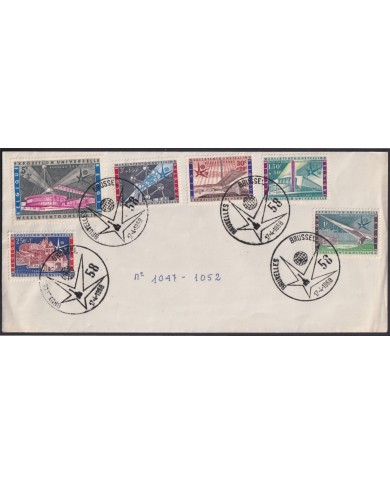 F-EX53165 BELGIUM FDC 1968 WORLD EXPO BRUSSELS.