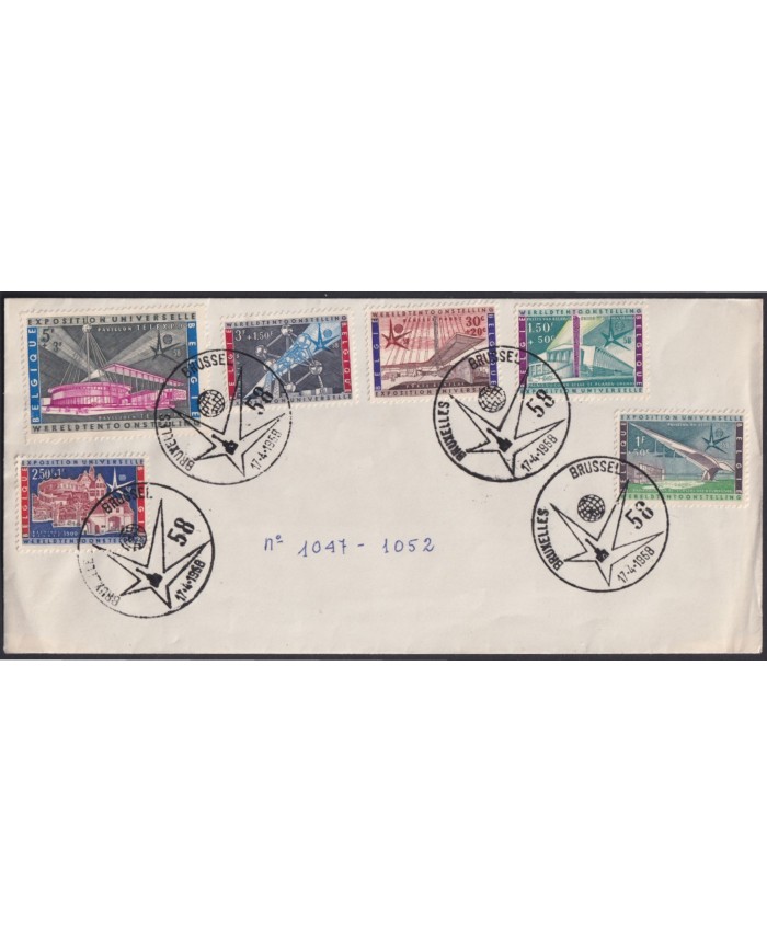 F-EX53165 BELGIUM FDC 1968 WORLD EXPO BRUSSELS.