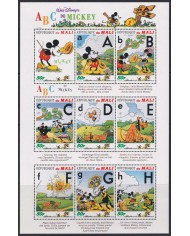 F-EX48171 MALI MNH 1996 ABC MICKEY MOUSE DISNEY CARTOON MOVIE CINEMA COMICS.