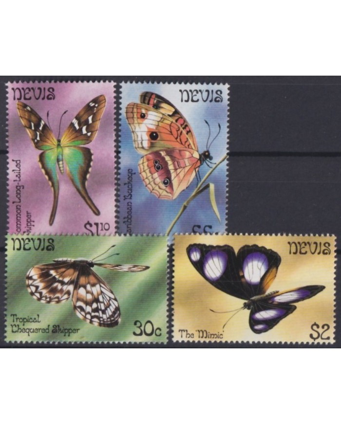 F-EX18623 NEVIS MNH BUTTERFLIES MARIPOSAS PAPILLON.