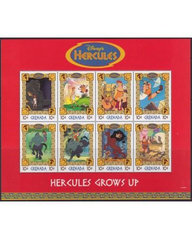 F-EX54007 GRENADA MNH 1998 HERCULES DISNEY CARTOON MOVIE CINEMA COMICS.