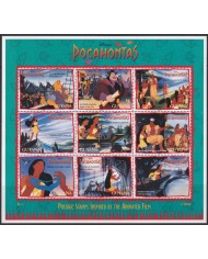 F-EX54008 GRENADA MNH 1995 POCAHONTAS DISNEY CARTOON MOVIE CINEMA COMICS.