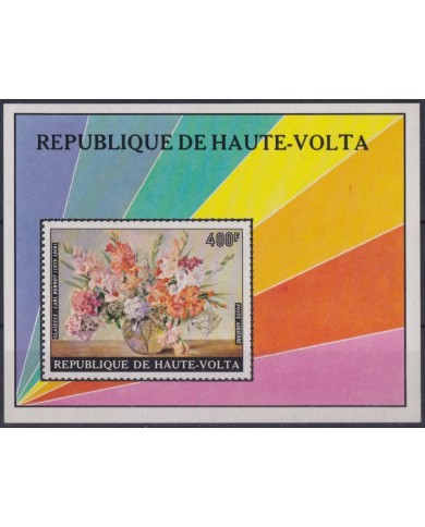 F-EX54375 UPPER VOLTA MNH 1975 ART PAINTING CARL BERNT FLORES FLOWERS