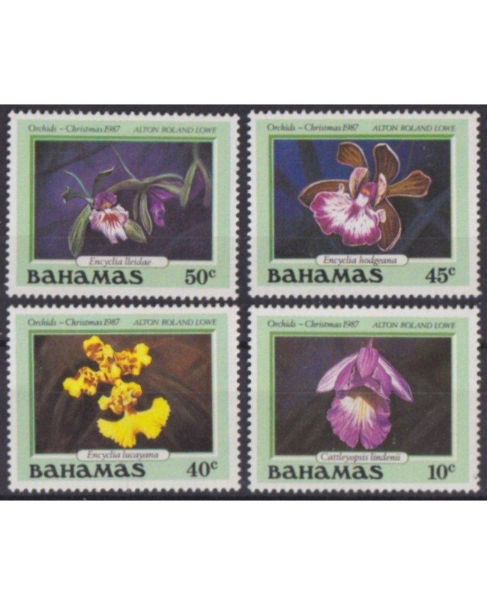 F-EX54606 BAHAMAS MNH 1987 CHRISTMAS NAVIDAD FLOWER ORCHID FLORES ORQUIDEAS.