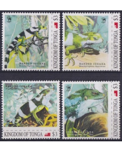 F-EX54494 TONGA MNH 2012 PERSONALICED FAUNA WILDLIFE IGUANA LIZARD REPTILS.