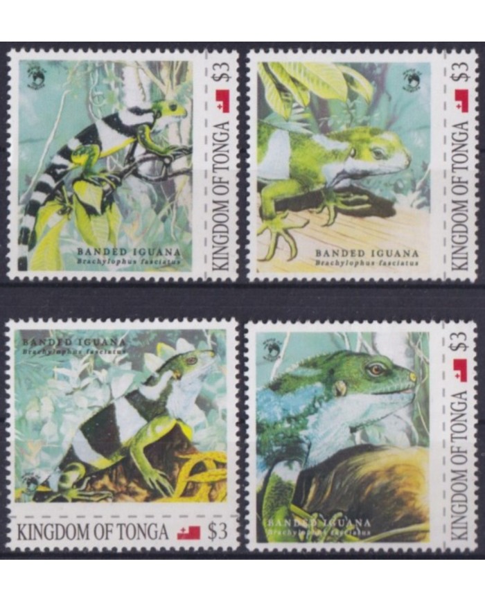 F-EX54494 TONGA MNH 2012 PERSONALICED FAUNA WILDLIFE IGUANA LIZARD REPTILS.