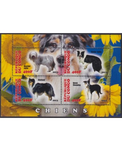 F-EX54584 CONGO MNH 2013 DOG BREEDS.
