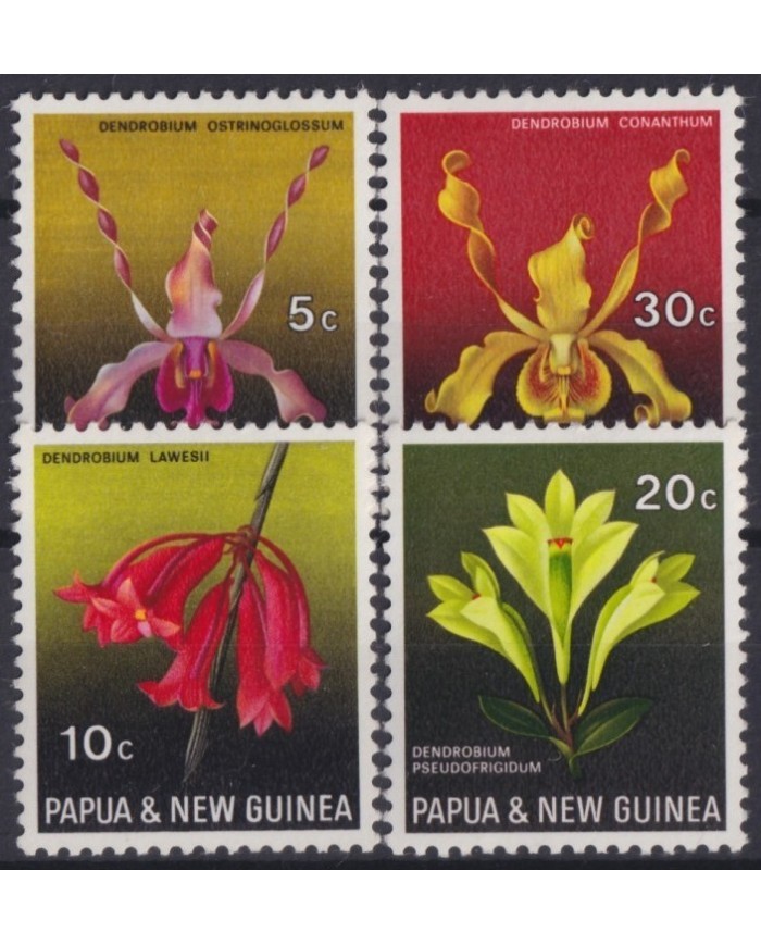 F-EX18634 PAPUA NUEVA GUINEA MNH 1982-83 ORCHILD FLOWERS FLORES ORQUIDEAS.