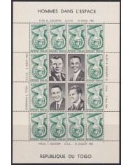 F-EX54046 NIGER MNH 1961 SPACE GAGARIN GRISSOM SHEET COSMOS SET.