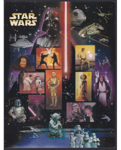 F-EX54052 USA US MNH 2007 STAR WORLD MOVIE SPACE SHEET.