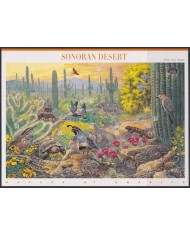 F-EX54057 USA US MNH 1999 WILDLIFE SONORAN DESERT BIRD TURTLE CACTUS INSECTS.