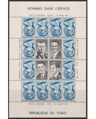 F-EX54046 NIGER MNH 1961 SPACE GAGARIN GRISSOM SHEET COSMOS SET.