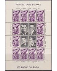 F-EX54046 NIGER MNH 1961 SPACE GAGARIN GRISSOM SHEET COSMOS SET.