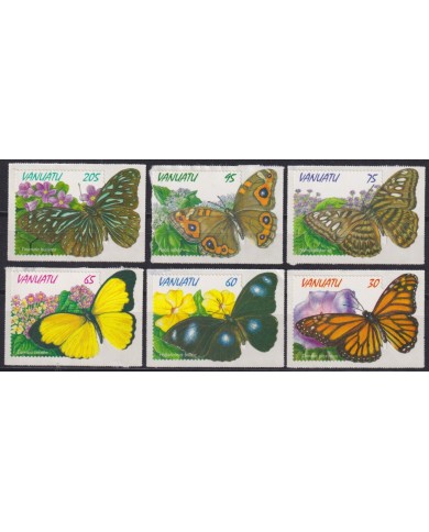 F-EX54700 VANUATU MNH 1998 BUTTERFLIES PAPILLONS MARIPOSAS INSECTS ADHESIVE.