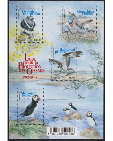 F-EX54213 FRANCE MNH 2012 LEAGUE OF PROTECTION OF BIRD AVES PAJAROS.