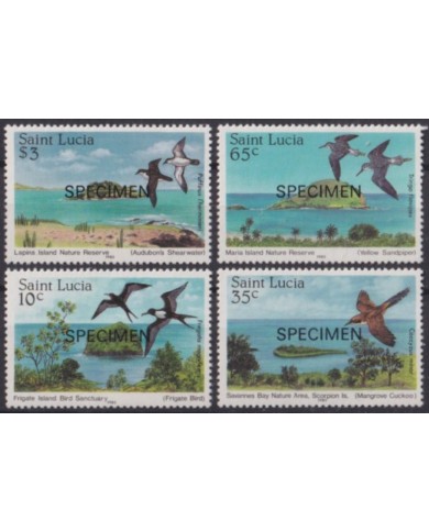 F-EX54798 ST LUCIA MNH 1985 NATURE RESERVE SPECIMEN BIRD AVES OISEAUX VÖGEL.