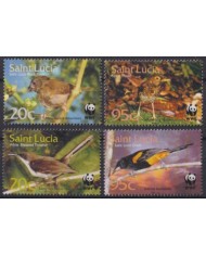 F-EX54800 ST LUCIA MNH 2001 WWF BIRD AVES OISEAUX VÖGEL.