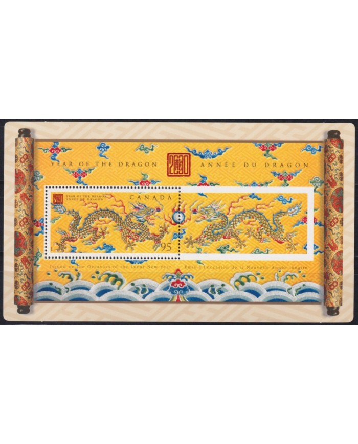 F-EX54176 CANADA MNH 2000 MOON CHINA YEAR OF DRAGON.